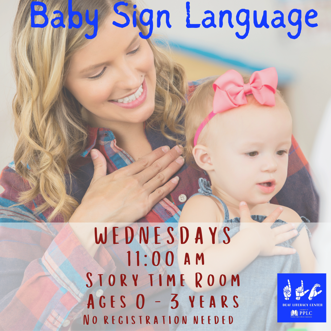 baby sign language wednesdays at 11 am